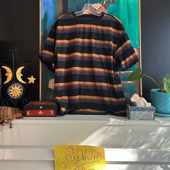 Zumiez Welcome Short Sleeve T Shirt Stripe T-Shirt Size XL - Picture 2 of 15